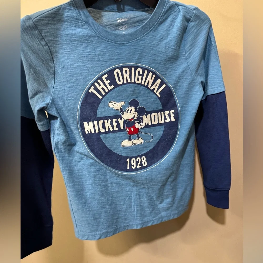 Disney The Original Mickey Mouse Blue Long Sleeve Shirt